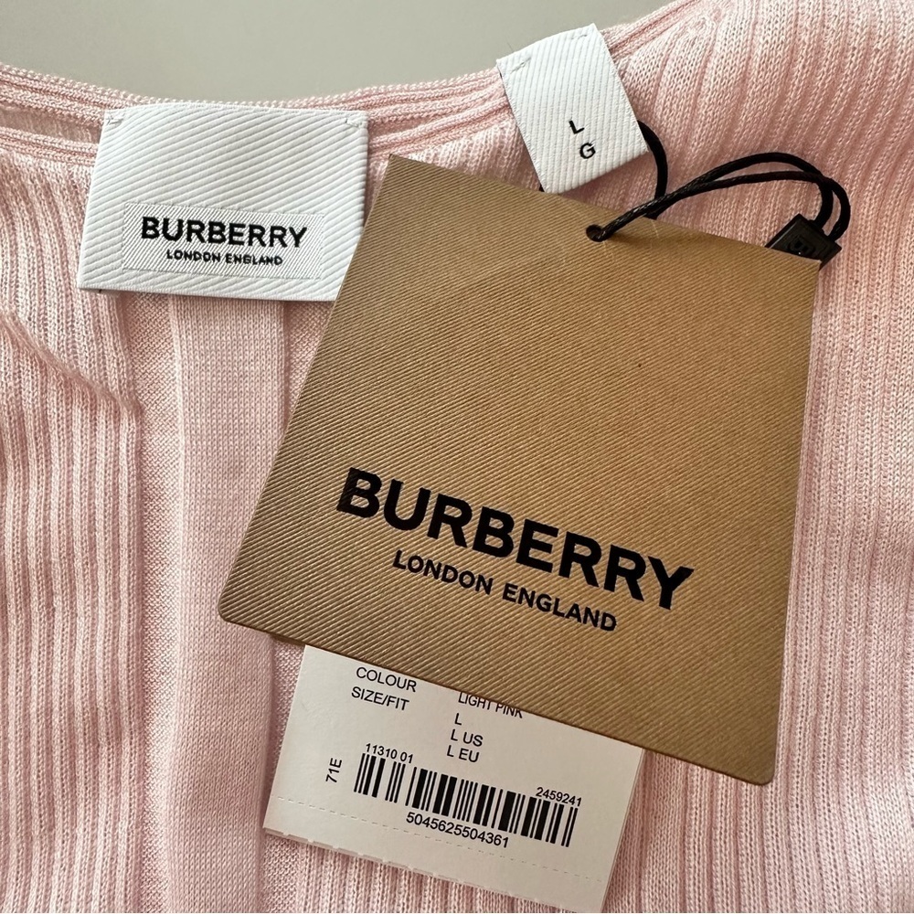 Burberry Veda Light Pink Roundneck Knit Tank Top - Picture 5 of 8